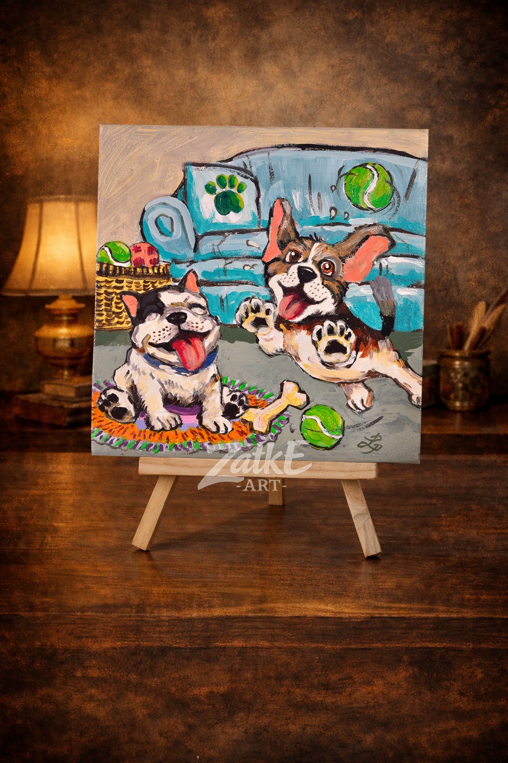 Joyful Companions: A Playful Bond | 1BPC1D-0004