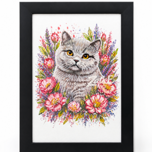 Golden Gaze Among Flowers | 1BPC2C-0036